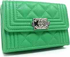 CHANEL 三つ折り財布 オリーブグリーン Amazon | [シャネル] 三つ折り 財布 ボーイシャネル コンパクト